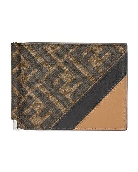 fendi diagonal card holder